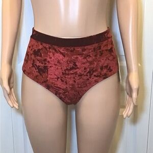 Oh La La Dancewear Womens Winter Crush Red Velvet Dance Briefs Size AM